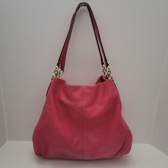 Coach Dahila Pink Leather Phoebe Edie Shoulder Bag RARE 35723 Barbie Barbiecore. - Picture 6 of 11